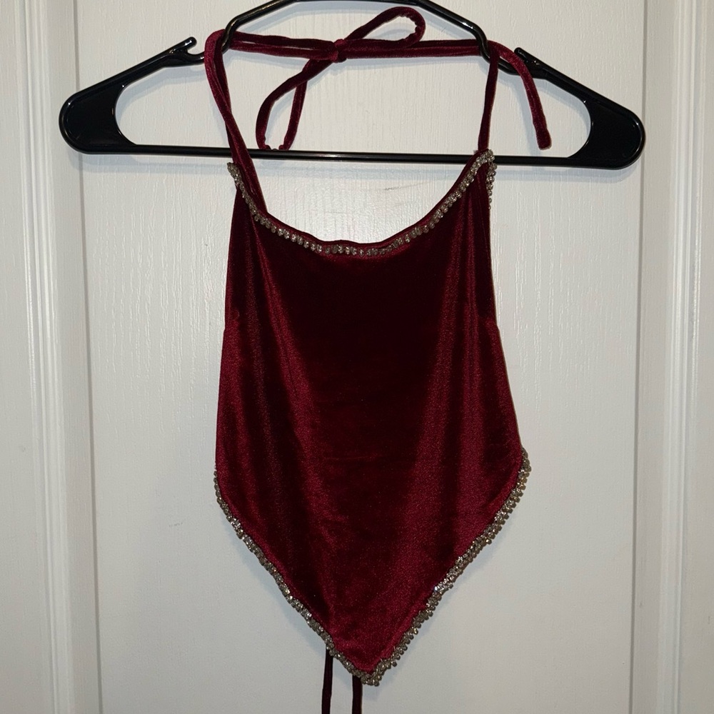 Velvet Red Tank Top